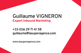 Verso carte de Visite Guillaume Vigneron Expert inbound marketing