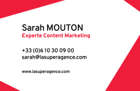Verso carte de Visite Sarah Mouton Experte content marketing